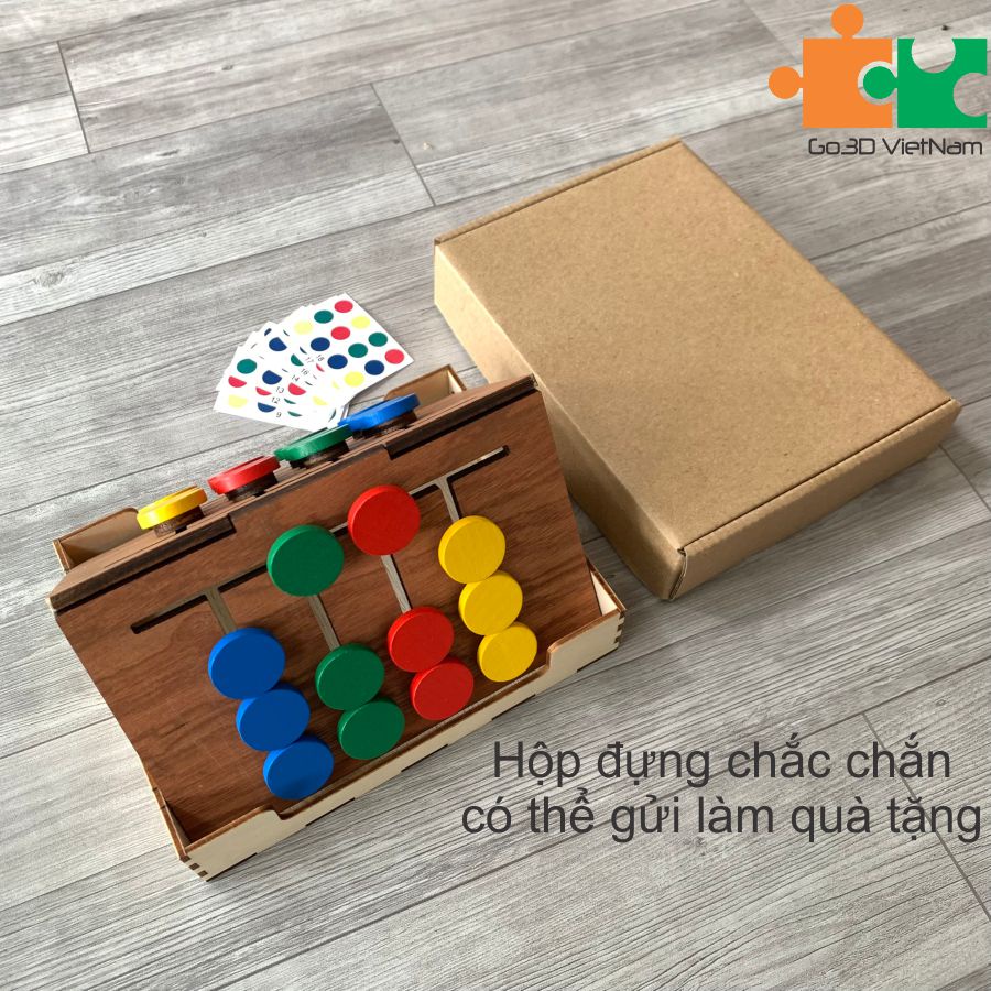 Đồ chơi logic montessori 4 màu