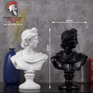 Tượng Hy Lạp Apollo 15cm phong cách retro vintage cổ điển trang trí nhà cửa showroom