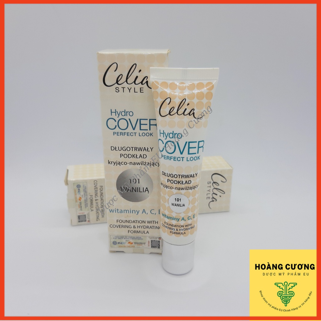 Phấn nước Che khuyết hoàn hảo Celia Style Hydro Cover Perfect Look Foundation with Covering & Hydrating Formula