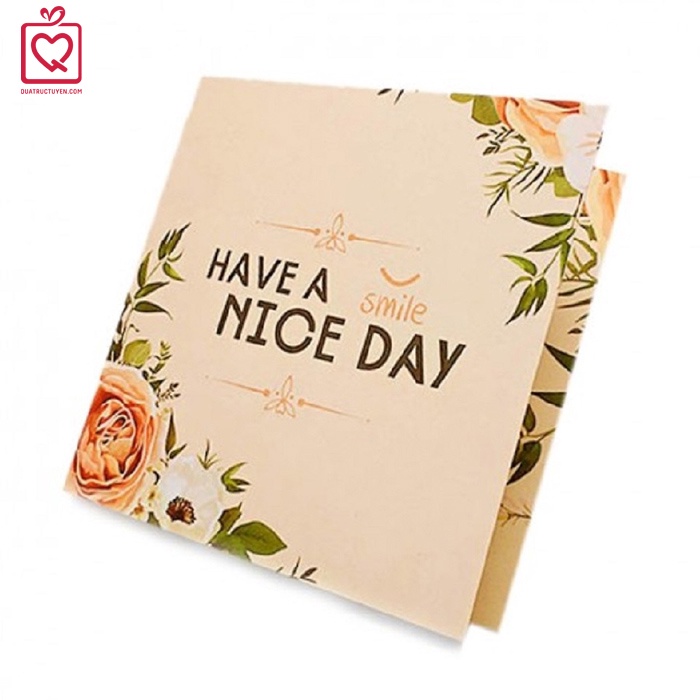 Combo 5 Thiệp mừng vuông gấp Have a Nice day