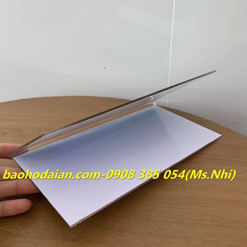 Bảng chức danh 2 mặt để bàn chất liệu mica KT10x20cm- Hình thật