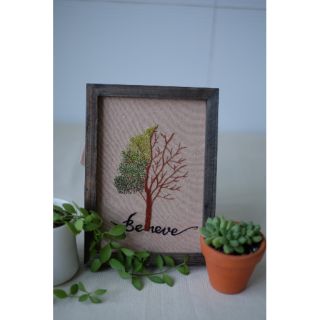 Khung ảnh gỗ, tranh thêu gỗ vintage size 15.21 cm- tặng kèm móc đính tường treo khung ảnh