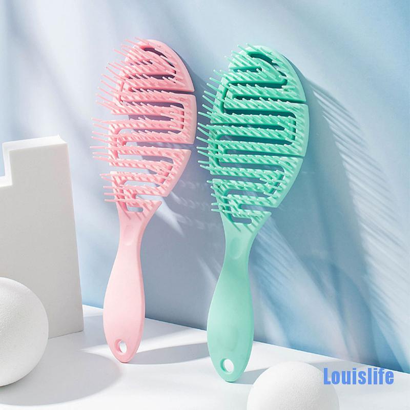 [Louislife] Wet Brush DryCurved Comb Massage Comb Fluffy Shape Ribs Curling Comb On Wet Hair