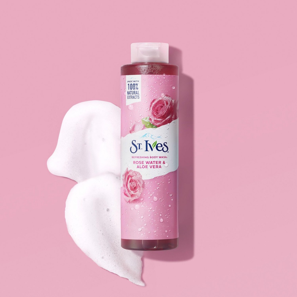 Sữa Tắm Dưỡng Da St.Ives Hoa Hồng và Lô Hội - Rose Water and Aloe Vera Body Wash 650ml