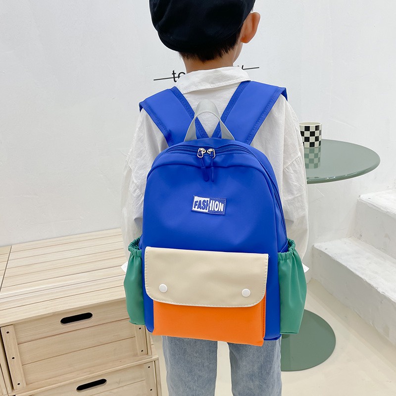 Balo đi học đi chơi dành cho bé trai, bé gái - cặp sách phối màu đặc sắc phong cách Hàn Quốc (TT3)