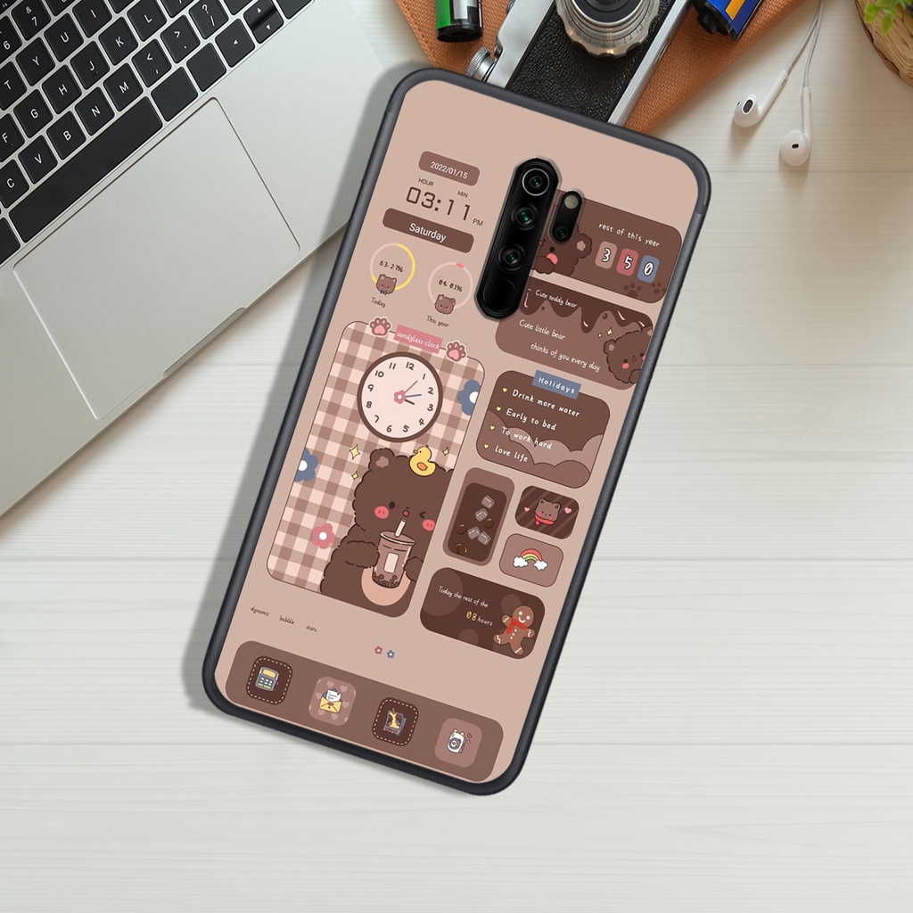ỐP LƯNG XIAOMI REDMI NOTE 8 - REDMI NOTE 8 PRO - REDMI 9 , IN HÌNH GẤU NÂU CHOCOLATE ĐÁNG YÊU.