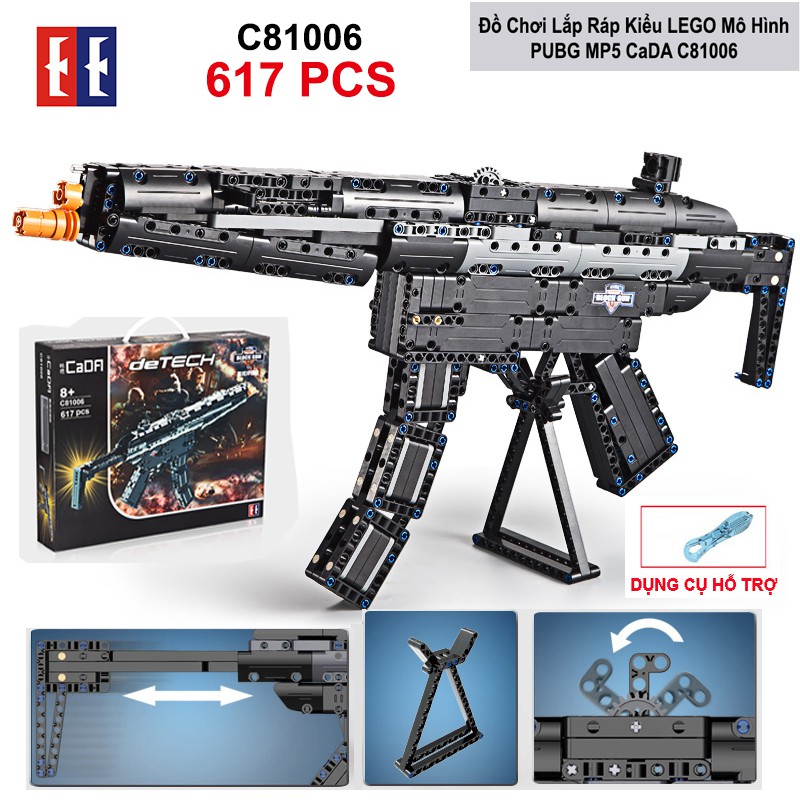 [Hàng Có Sẵn] Đồ Chơi Lắp Ghép Lego, Lắp Ráp Mô Hình MP5 CaDA Model  C81006 với 617 PCS