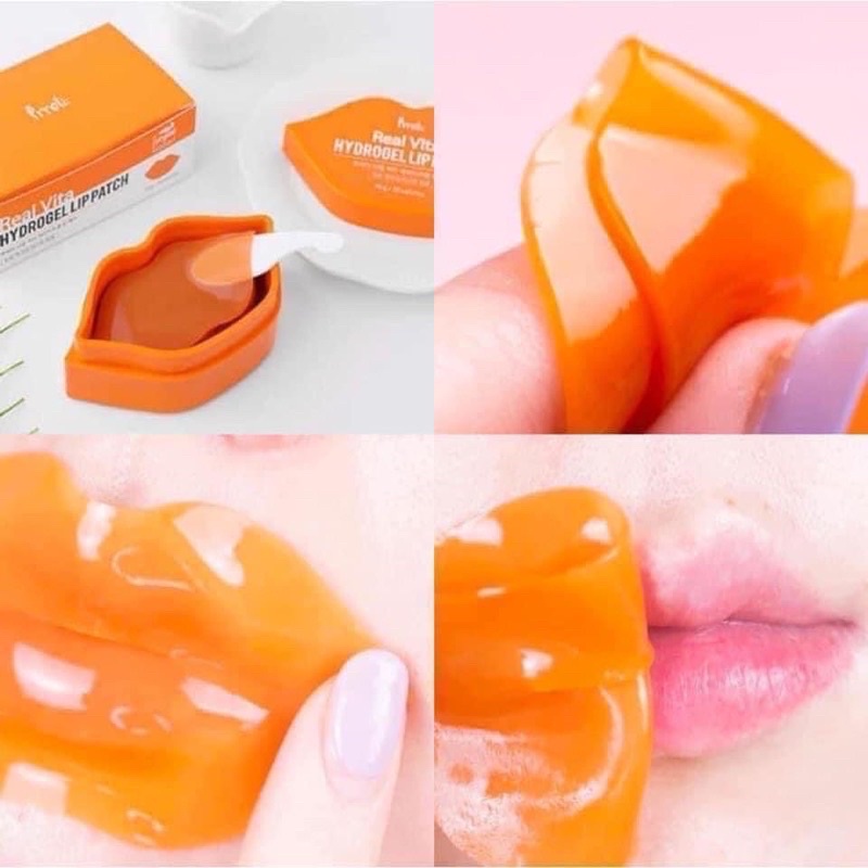 Mặt nạ môi Pretti Real Vita Hydrogel Lip patch Hàn Quốc ( hộp 30 miếng )