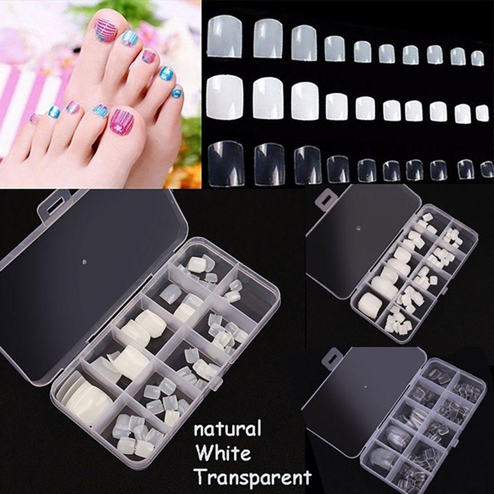 Móng Chân Giả Màu Trắng Trong Suốt Bằng Acrylic BERNARDO