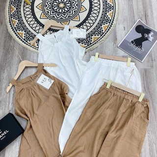 SET BỘ ÁO YẾM ĐŨI QUẦN SỚ DÀI