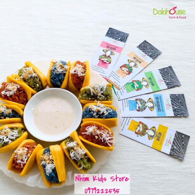 Dalathouse - Bột rau củ ăn dặm/ tạo màu bánh, bún, mỳ cho bé (gói 3 gam - Date 5/2022))