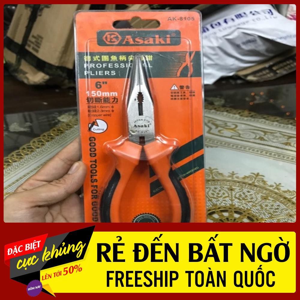 Kìm nhọn asaki 6" Nhật