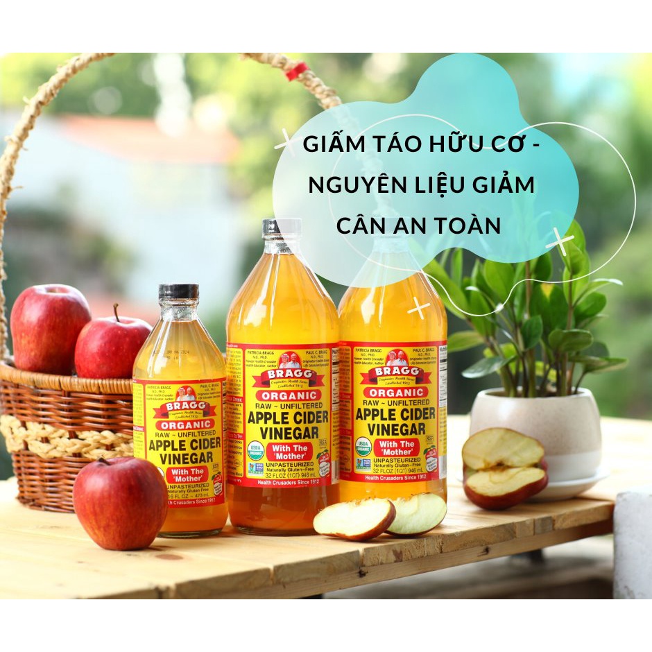 GIẤM TÁO HỮU CƠ Bragg - Dấm táo hữu cơ