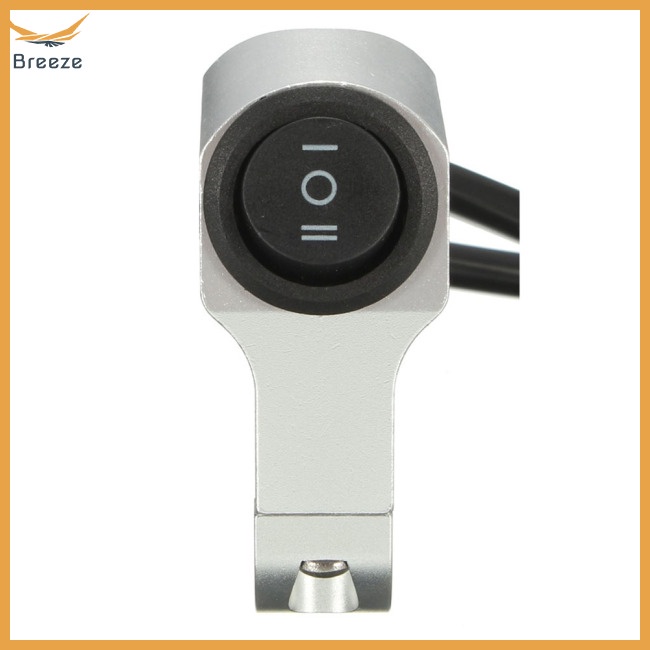 breeze Motorcycle Headlight Switch Handlebar Light Spotlight 3-setting Button Switch 12v Aluminium Alloy Modified