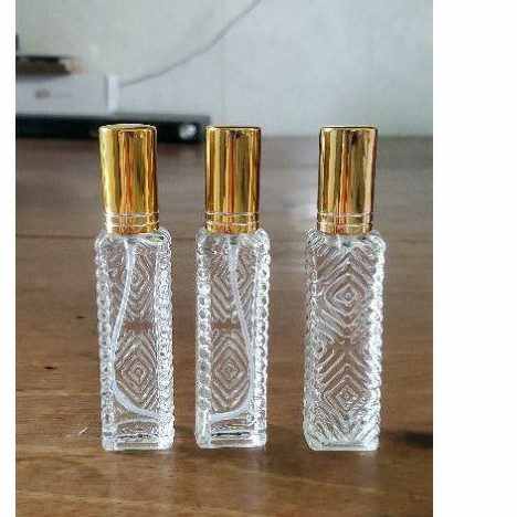 Chai chiết nước hoa vuông 15ml văn đá 1 bên