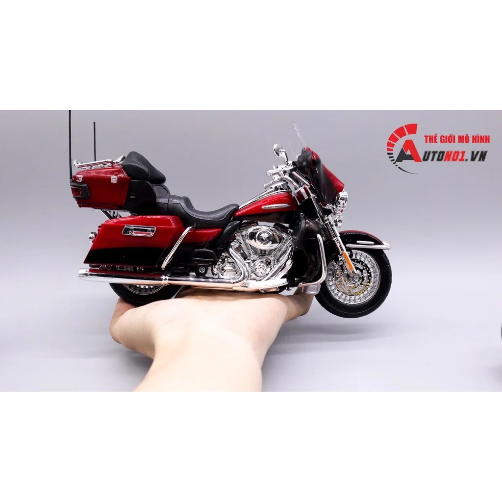 Mô hình xe Harley Davidson flhtk electra glide ultra limited red 2013 1 12