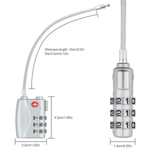 Khóa dây cáp bằng mã số đa năng Masterlock (Xám)