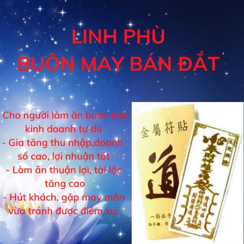 Miếng dán điện thoại Linh Phù Buôn May Bán Đăt - NANA THONG- Khai Tài Tấn Lộc