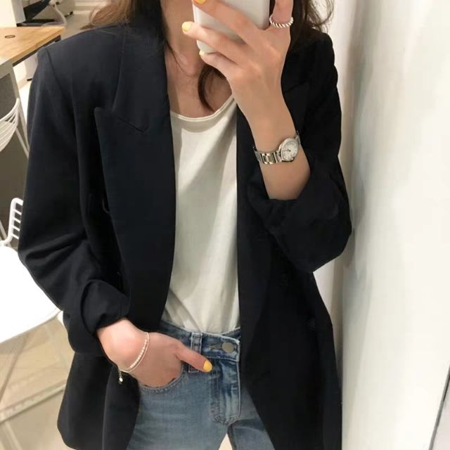 (Sẵn)(SALE 1 Ngày)Áo Blazer đen trơn hàng đẹp ( kèm ảnh thật | BigBuy360 - bigbuy360.vn