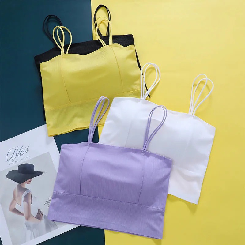 Áo croptop 2 dây Quảng Châu [VIDEO+ẢNHTHẬT] áo nữ Taobao có đệm mút ngực mix chân váy, quần cạp cao siêu chất A149 | BigBuy360 - bigbuy360.vn