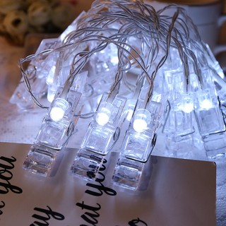 Photo clip LED light string