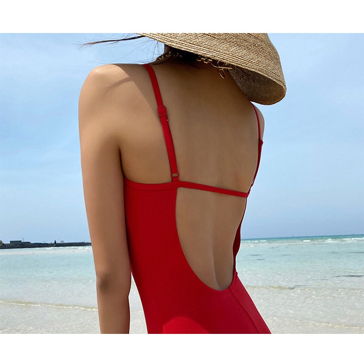 Bộ Đồ Bơi Một Mảnh Màu Đỏ / Đen Chất Liệu Sợi Polyester Mỏng Thời Trang Quyến Rũ Cho Nữ | BigBuy360 - bigbuy360.vn