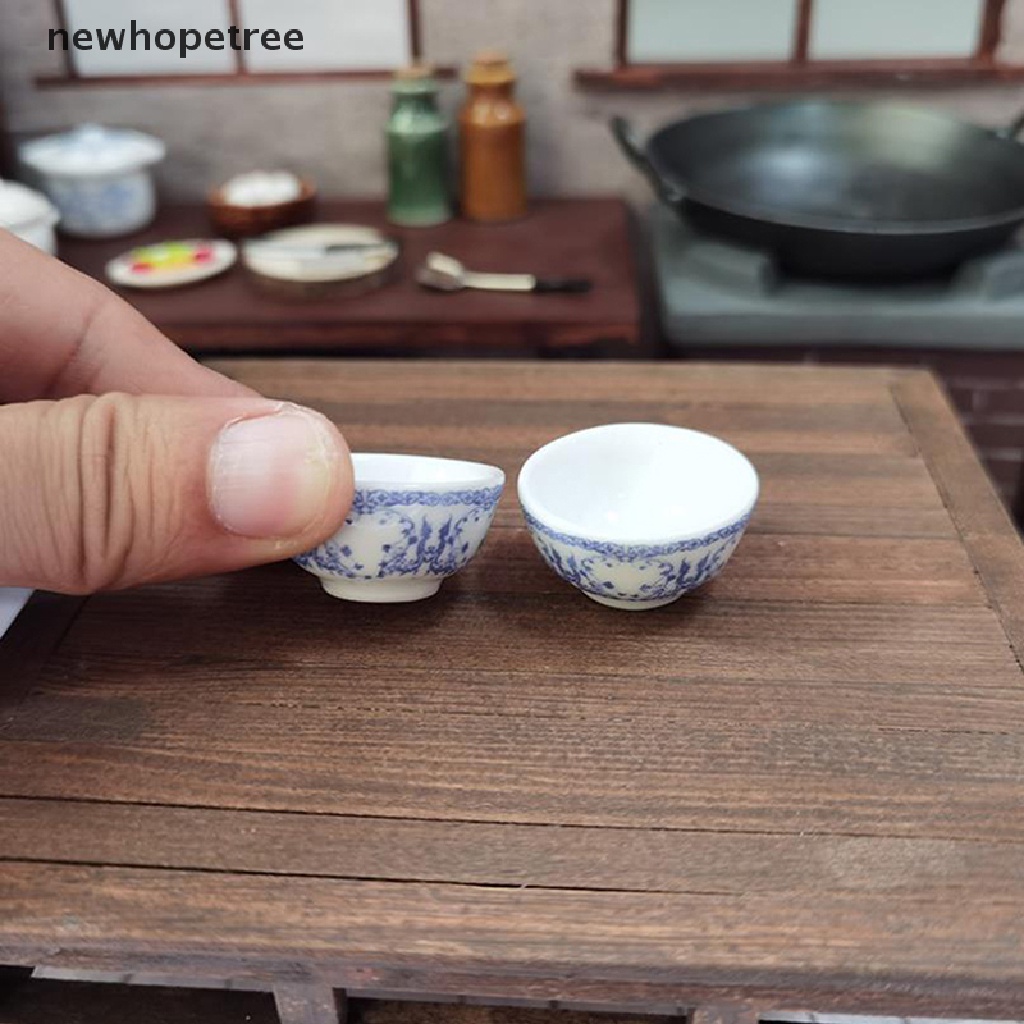 Tô sứ đựng thức ăn cho nhà búp bê tỉ lệ 1:12