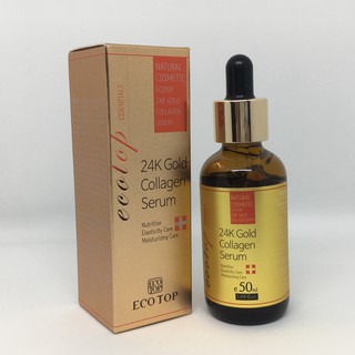 Serum dưỡng ẩm tăng đàn hồi bổ sung dưỡng chất Eco Top 24k Gold Collagen 50ml