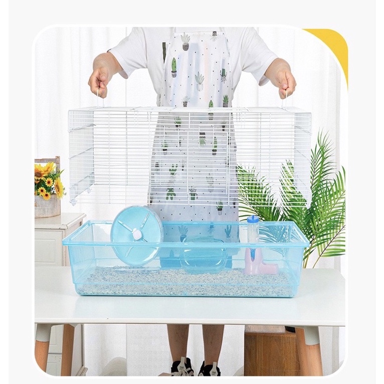 lồng đại 80cm full phụ kiện cho hamster, sóc