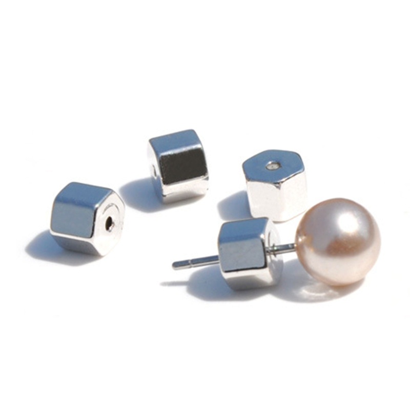 2 Bông Tai Xỏ Lỗ Không Gây Dị Ứng Nhiều Màu Sắc Lưng