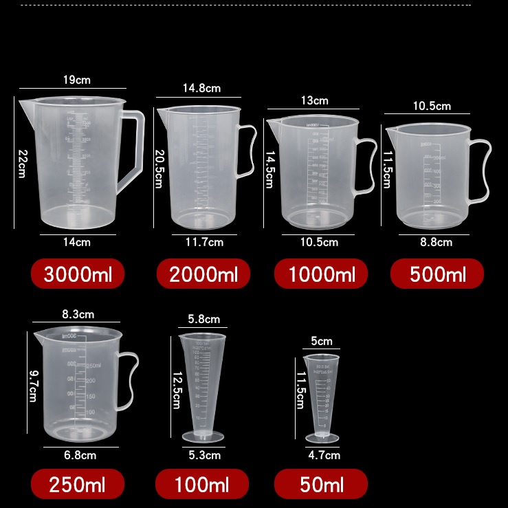 Ca đong định lượng 100ml 250ml 500ml cao cấp chịu nhiệt