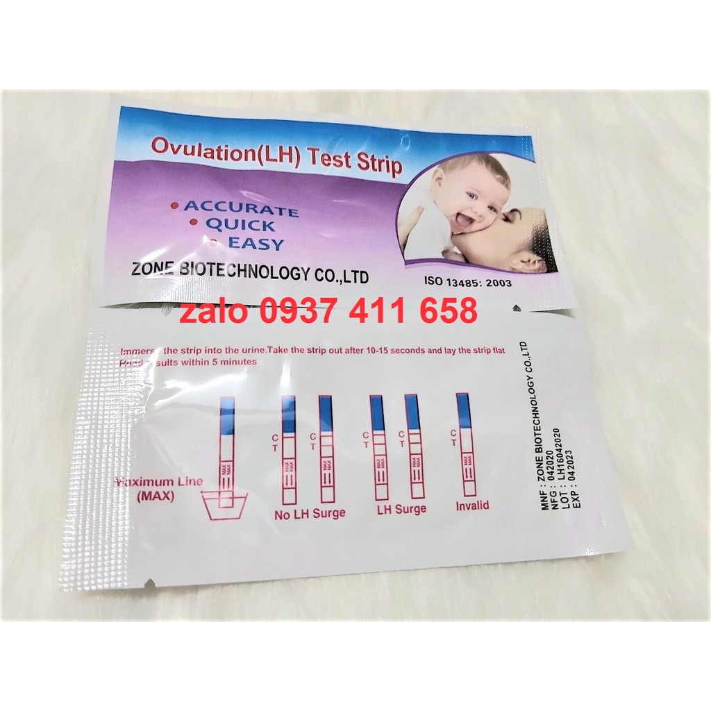 Combo 10 Que Test Rụng Trứng Ovulation (LH) Test Strip- Que thử rụng trứng