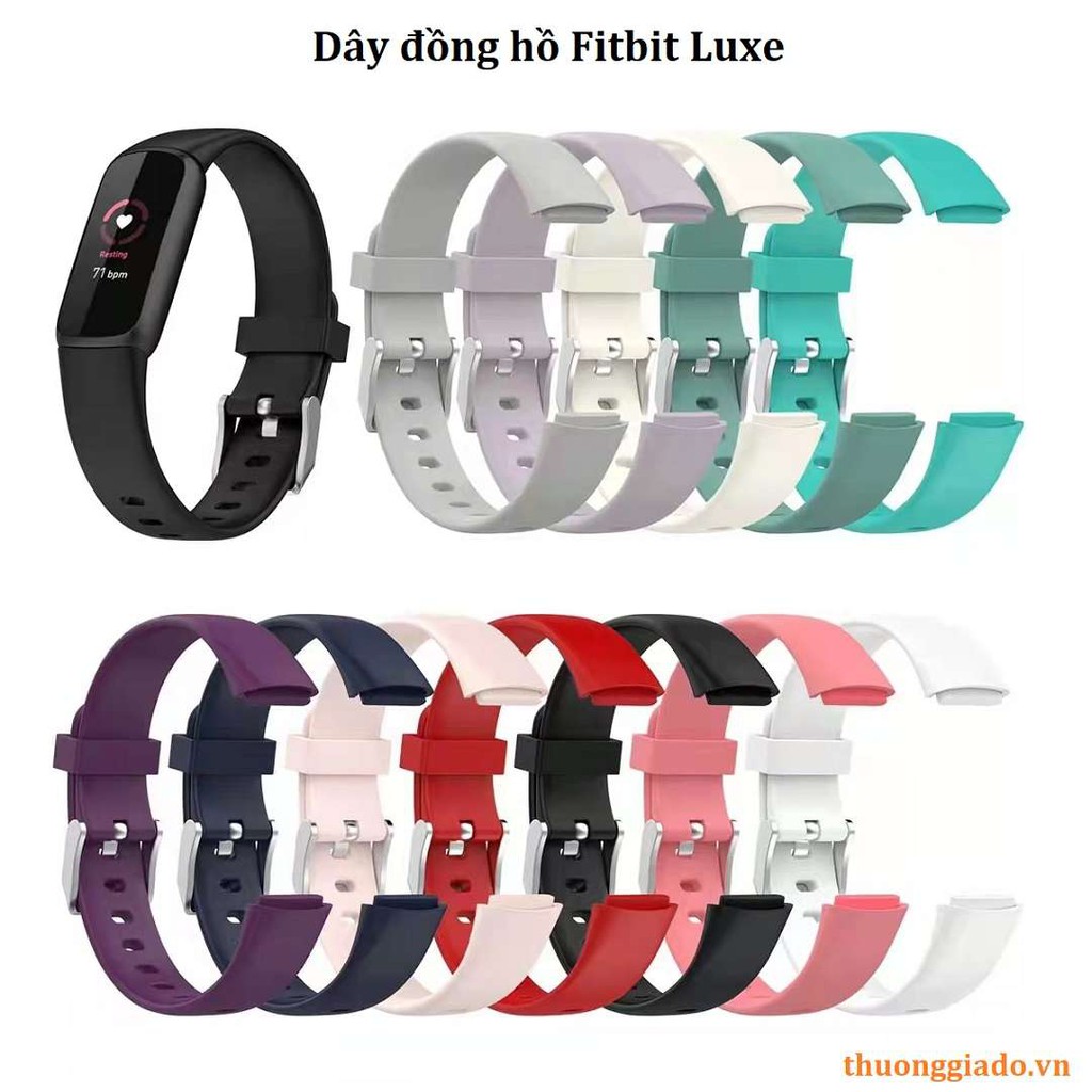 Dây đồng hồ Fitbit Luxe (chất liệu silicone, nhiều màu sắc)