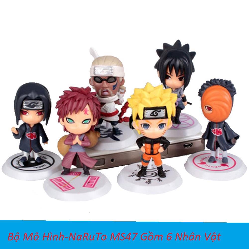 MoHinh NaRuTo, Đồ Chơi Nhân Vật, Anime Nhật, Mô Hình Naruto Chibi Dễ Thương - Combo 6 Mô Hình Naruto