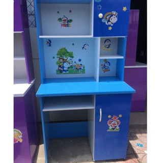 Bàn học kèm kệ sách xanh dương(TPHCM)