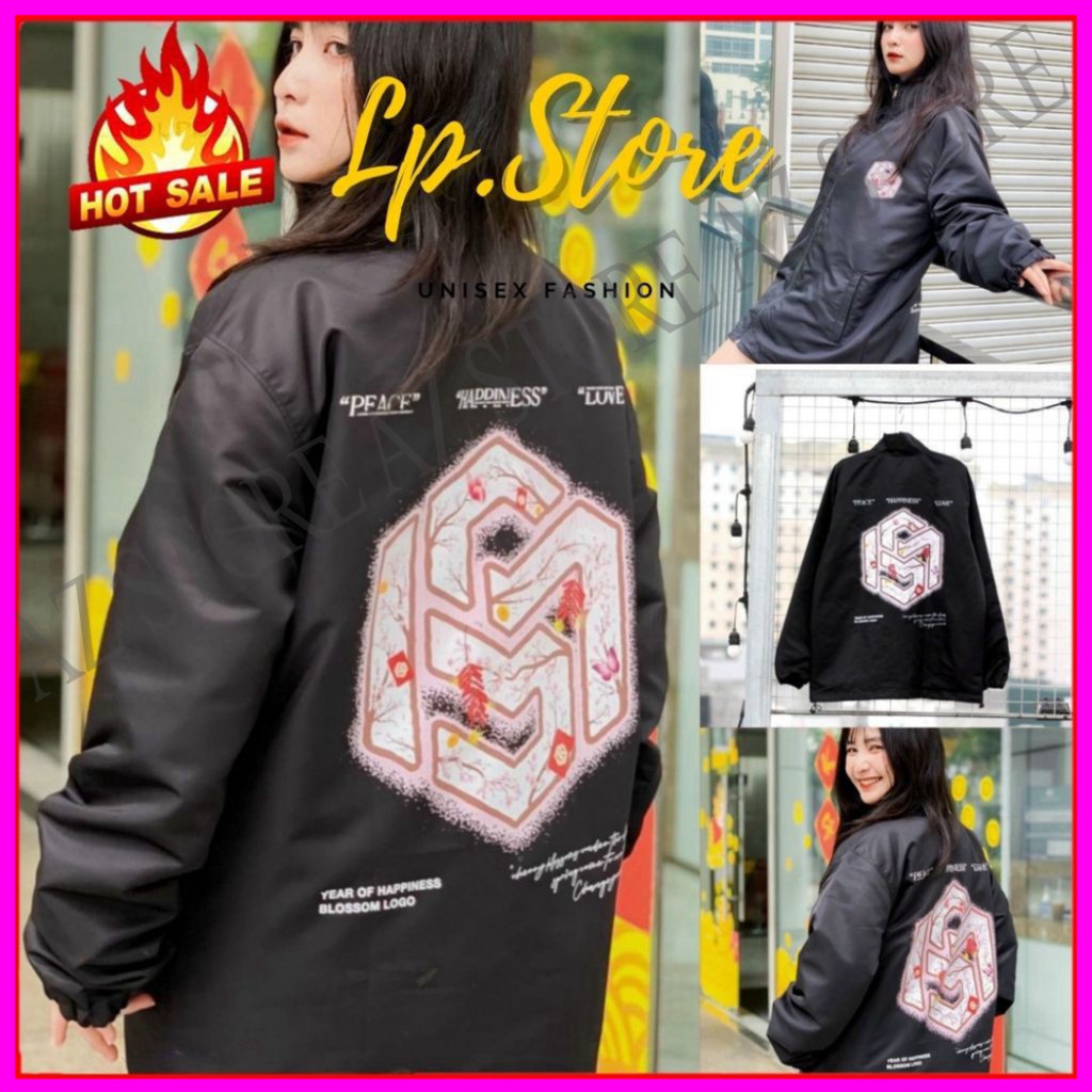 (FREESHIP) ❤ Áo Khoác Dù Nam Nữ Unisex - Áo Khoác Jacket Bombers PEACE Có Form Rộng XL - LP.STORE ( kèm ảnh thật )