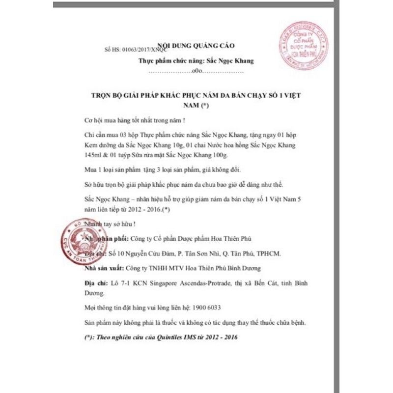 viên uống sắc ngọc khang, làm đẹp da, hỗ trợ trị nám, tàn nhang, cân bằng nội tiết tố nữ | Thế Giới Skin Care