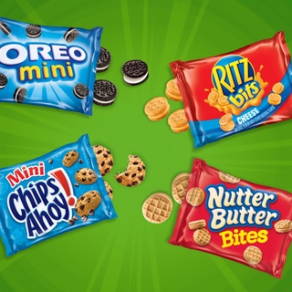 Combo 4 vị Mini Snack ăn vặt gói 28g, hàng nhập Mỹ / Oreo - Ritz - Nutter Butter - Chip Ahoy