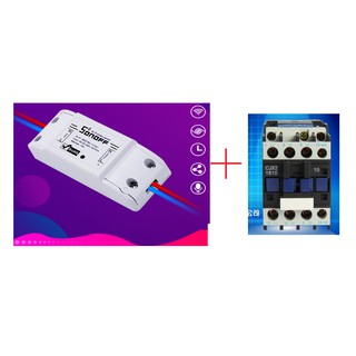 Công tắc thông minh điều khiển từ xa qua mạng wifi sonoff basic - Sonoff Basic + khởi động từ 32A