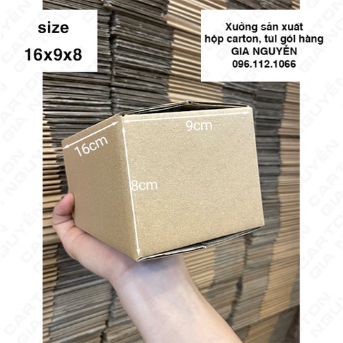 20 hộp carton 16x9x8 đóng mỹ phẩm đóng phụ kiện handmade