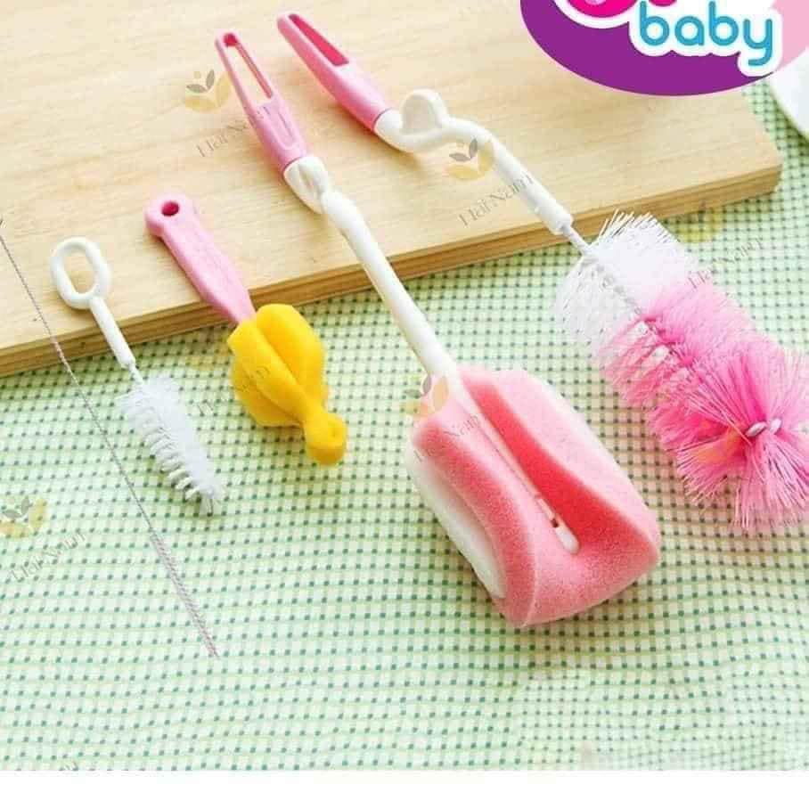 Cọ bình sữa và núm ti Moonship 4 chi tiết tiện lợi cho mẹ