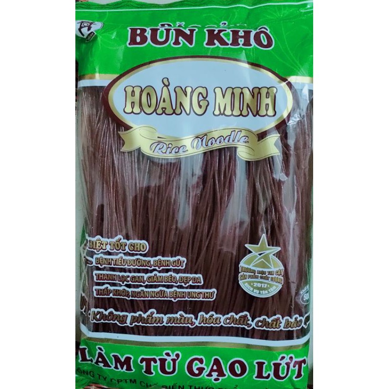 Mì bún phở gạo lứt Hoàng Minh Sợi Nhỏ gói 500gram | BigBuy360 - bigbuy360.vn