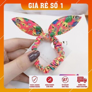 [FREESHIP - HÀNG LOAI 1] Buộc tóc, Cột tóc vải Scrunchies Tai Thỏ mini