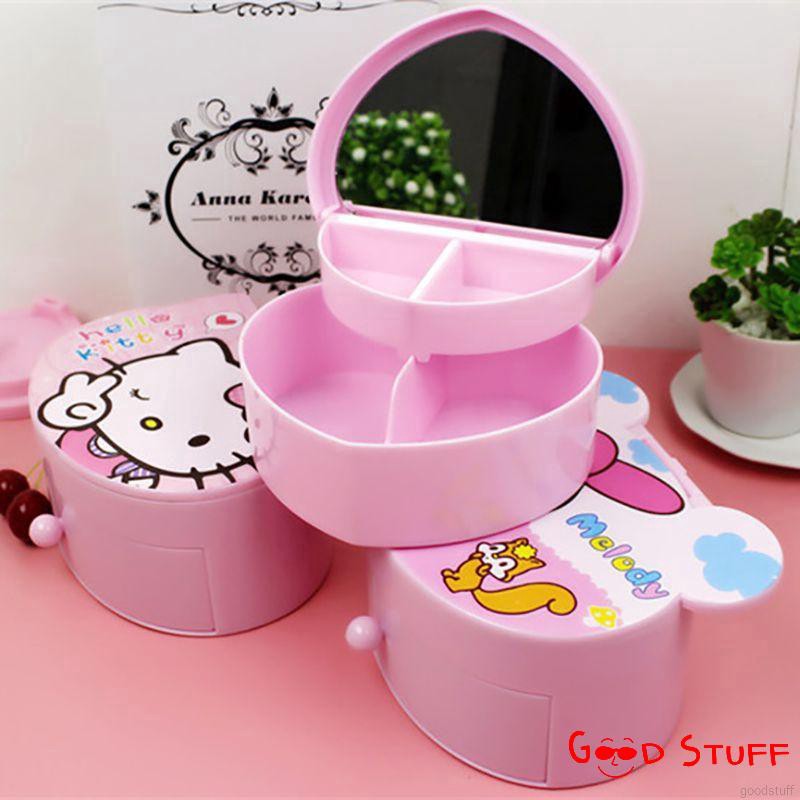 Hộp đựng đồ trang điểm hình Hello Kitty/ Màu sắc ngẫu nhiên