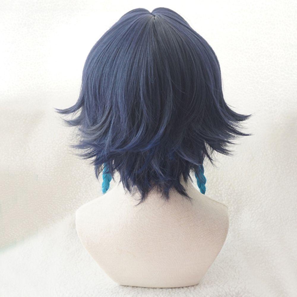 Tóc Giả Bện Bằng Sợi Tổng Hợp Màu Xanh Dương Gradient Thời Trang Dành Cho Nam Nữ cosplay Wendy