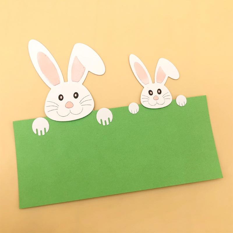 Khuôn Cắt Giấy Kim Loại Hình Thỏ Phục Sinh Xinh Xắn