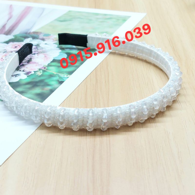 Bờm cài tóc pha lê, bờm tóc đính đá