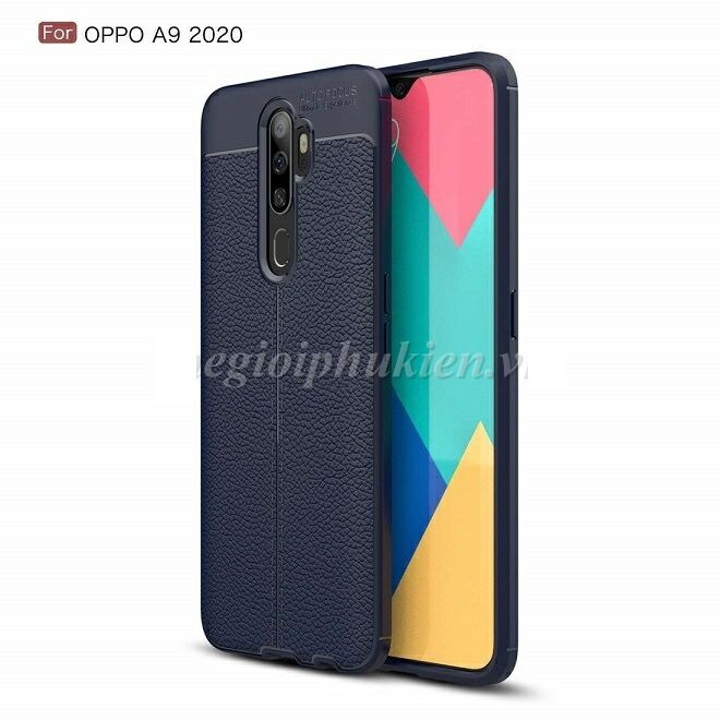 Ốp lưng OPPO A9 2020 silicon giả da Auto Focus ( SỈ LẺ )