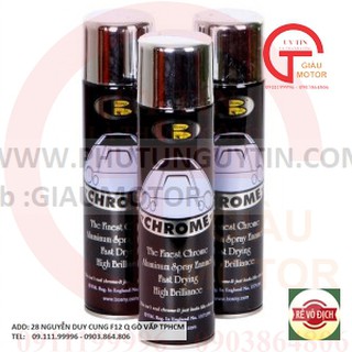 [ SƠN GIÁ RẺ] HB- Sơn xịt Bosny màu Xi Inox -GIÀU MOTOR