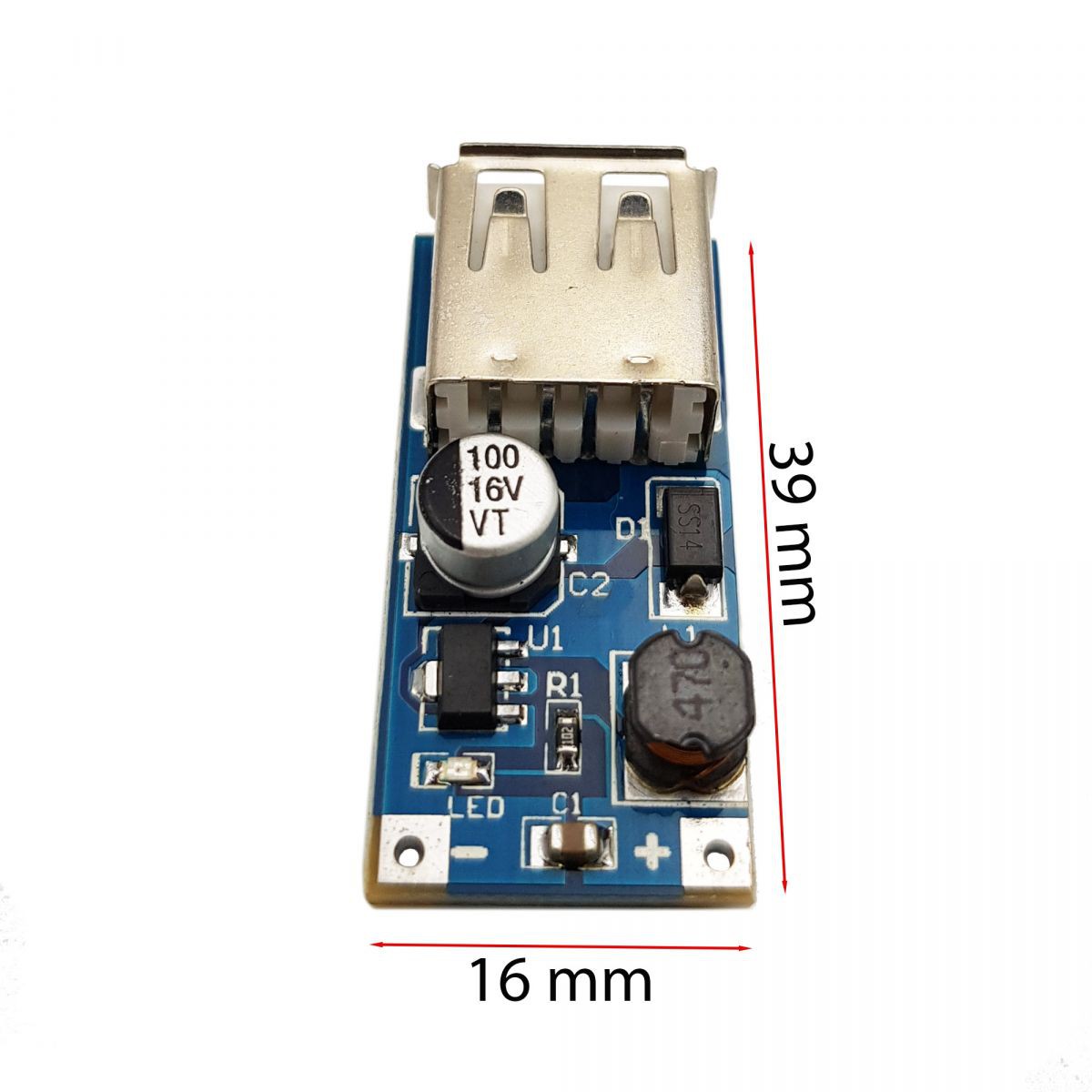 Module ổn áp 5V 600mA USB đầu vào 0.9 - 5V